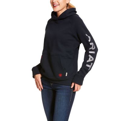 Ariat FR Primo Fleece Logo - Hoodie Donkerblauw Dames - 31956-835